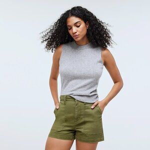 NEW MADEWELL The Perfect Vintage Fatigue Short green high rise shorts size 33